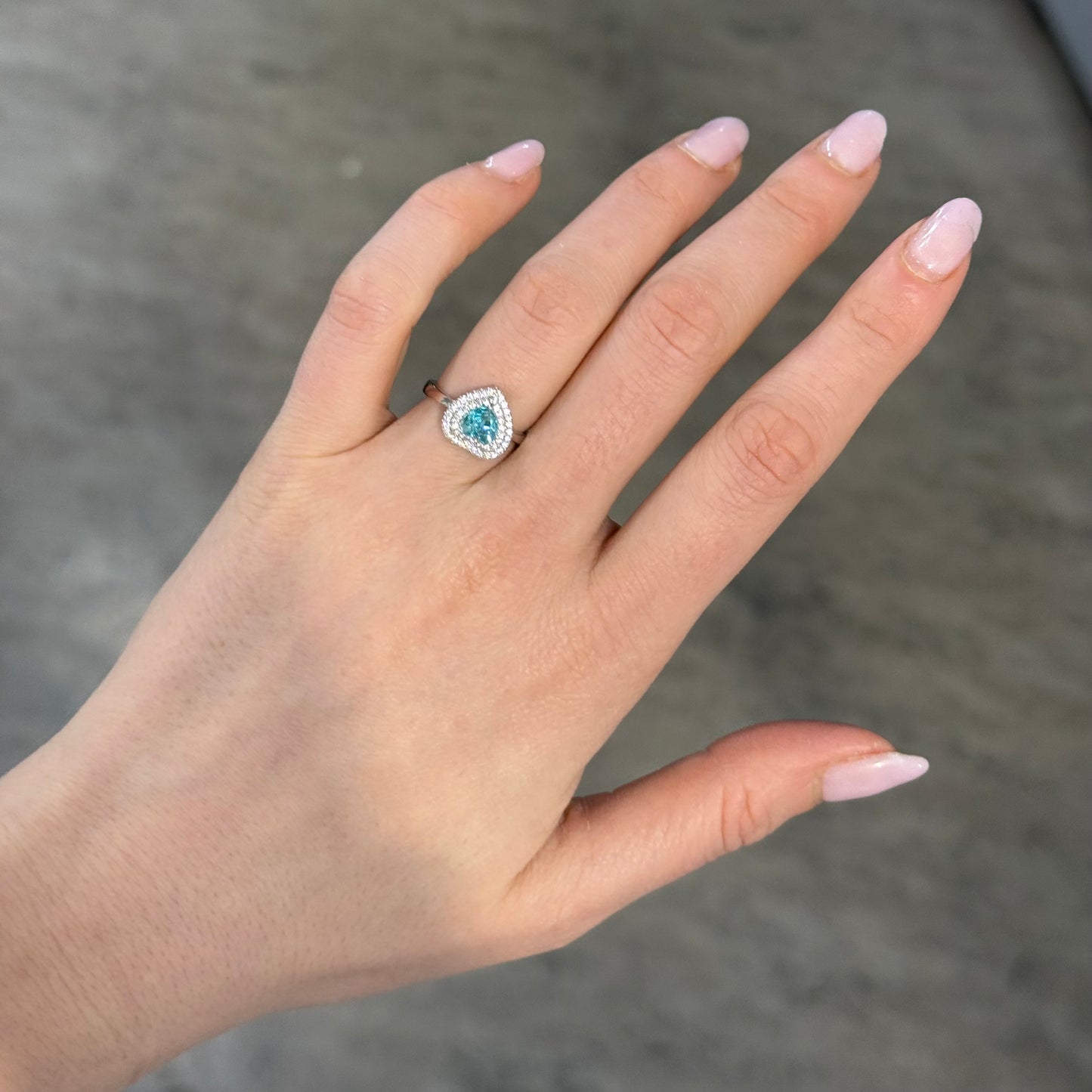 Anello blue heart