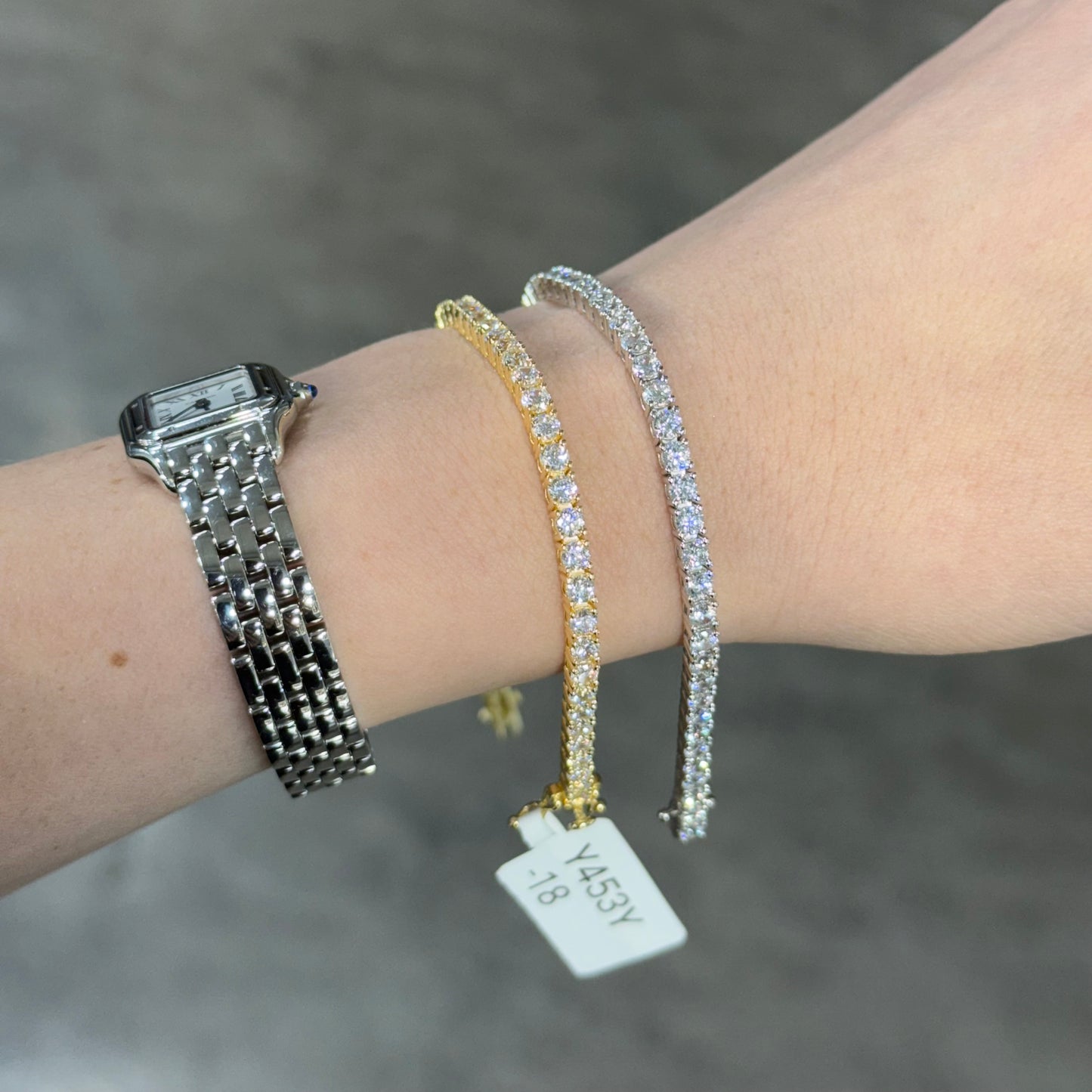 Bracciale tennis premium (silver o gold)