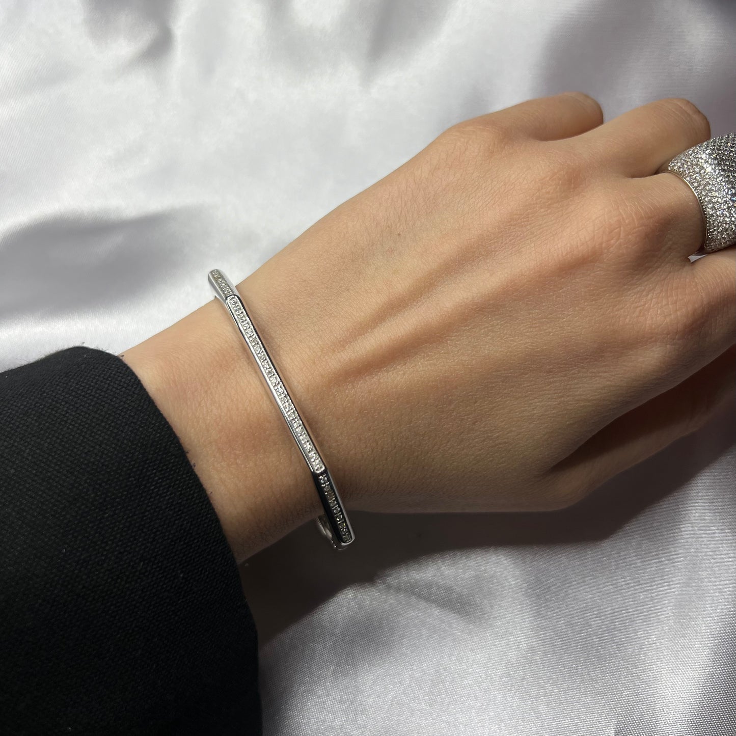 Bracciale geometrico diamanti