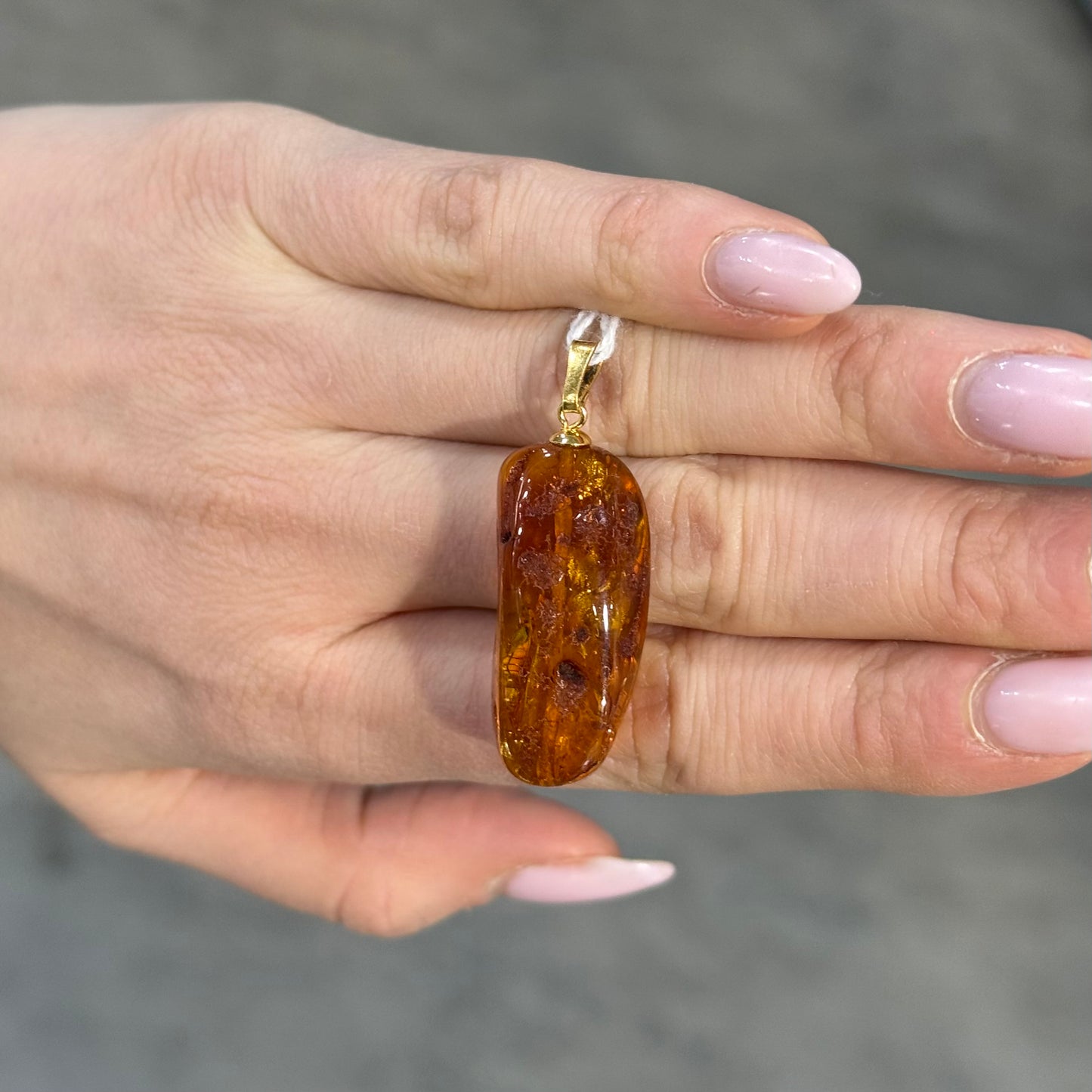 Ciondolo in Argento 925 e Ambra Naturale