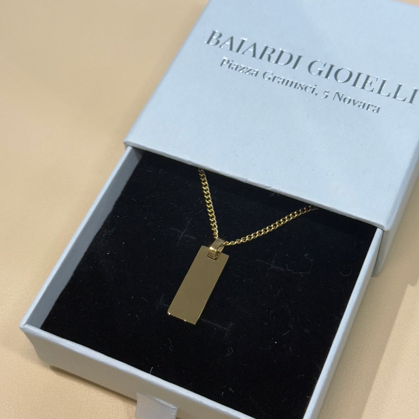 Piastrina Slim Gold PERSONALIZZABILE