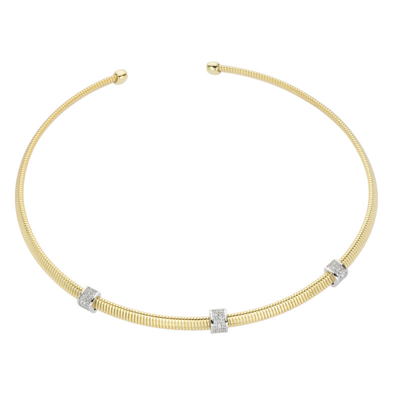 Collana Cleo Collier Tubogas Dorato Barbieri