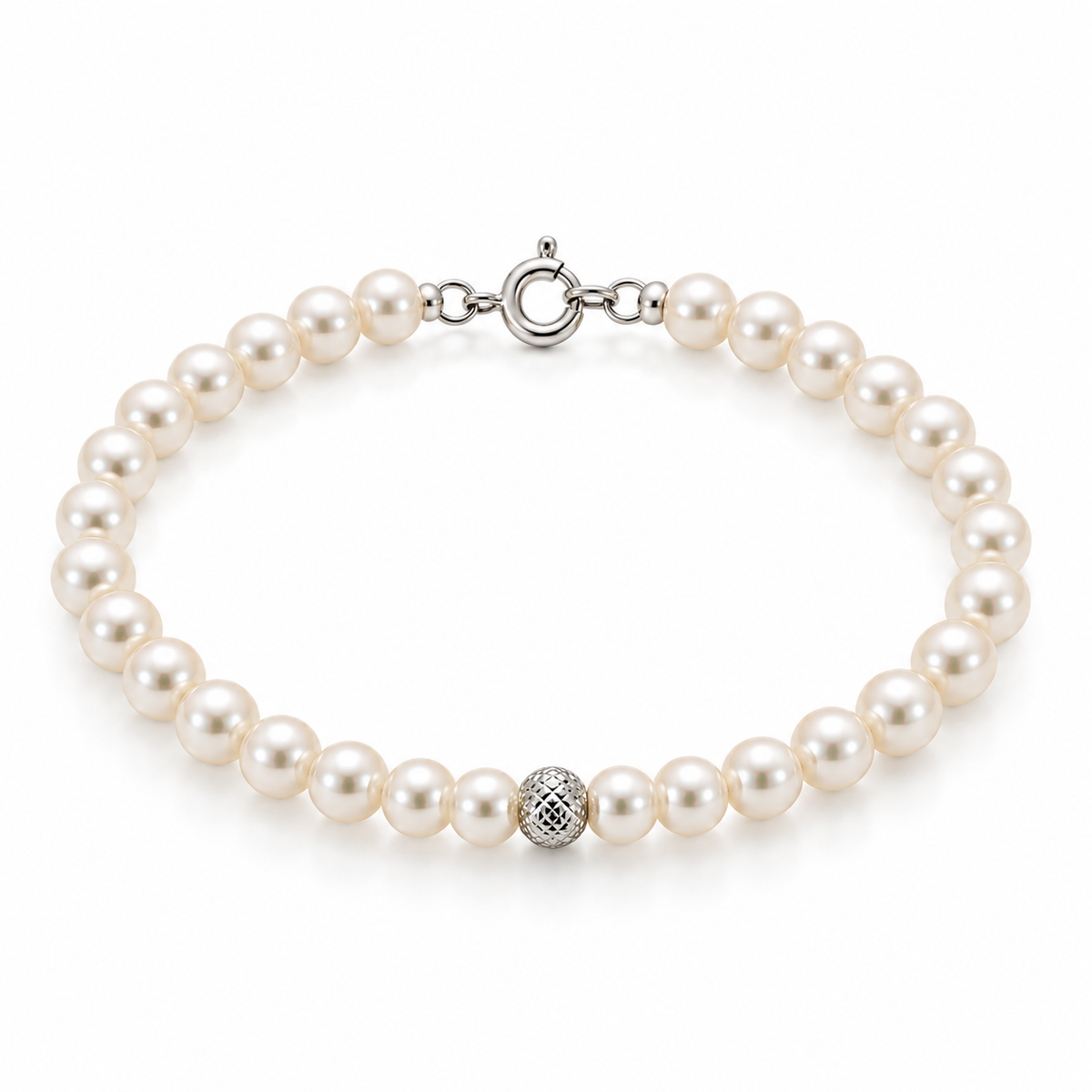 Bracciale Lucciole in oro bianco 9kt e perle d'acqua dolce