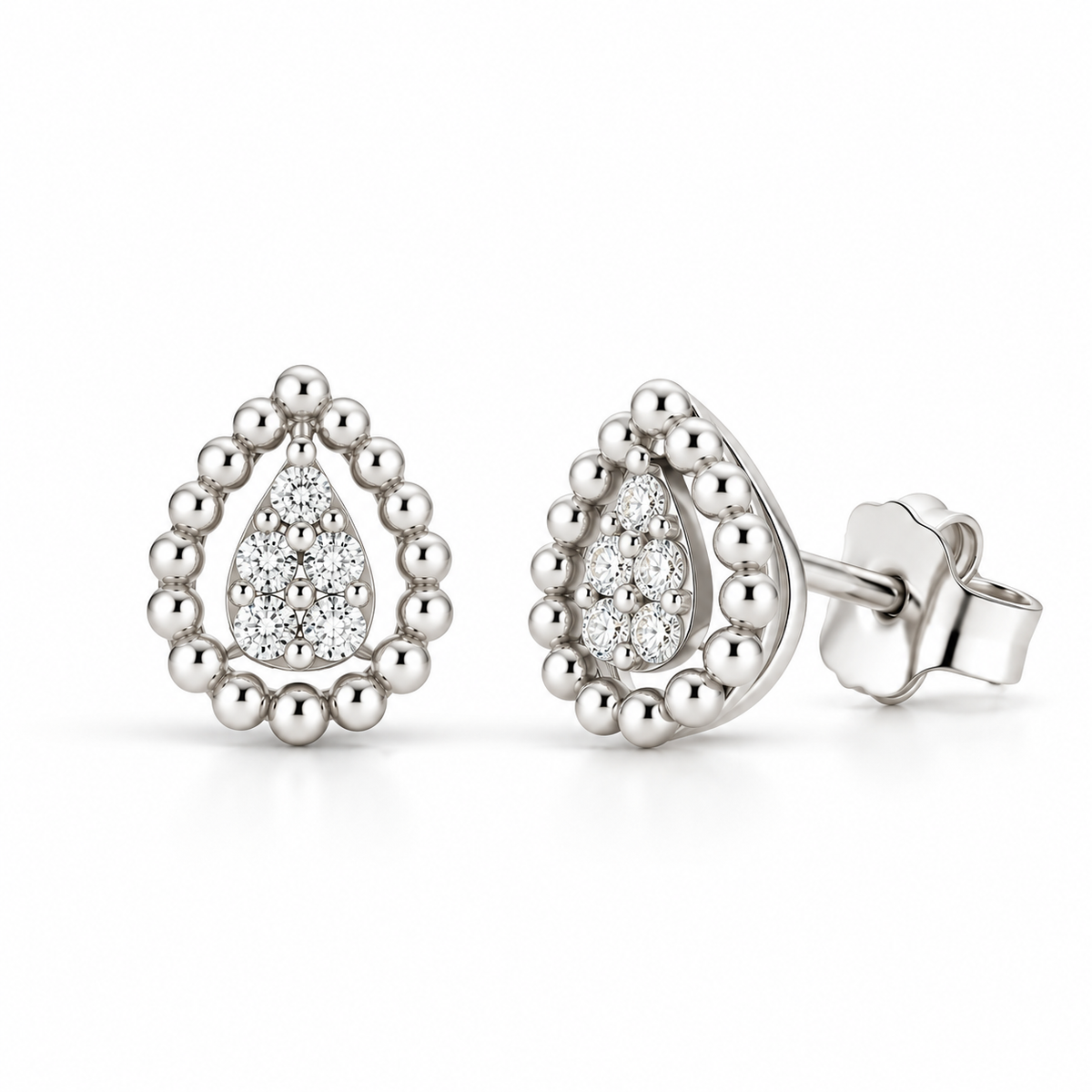 Orecchini Lucciole in oro 9kt e diamanti 0,05 ct