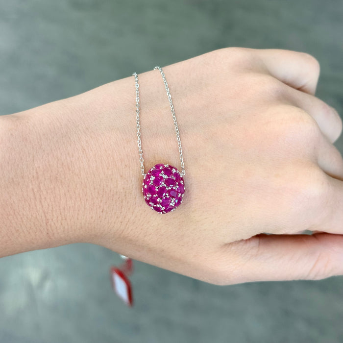 Collana Aurora Rossa Argento 925 e Zirconi