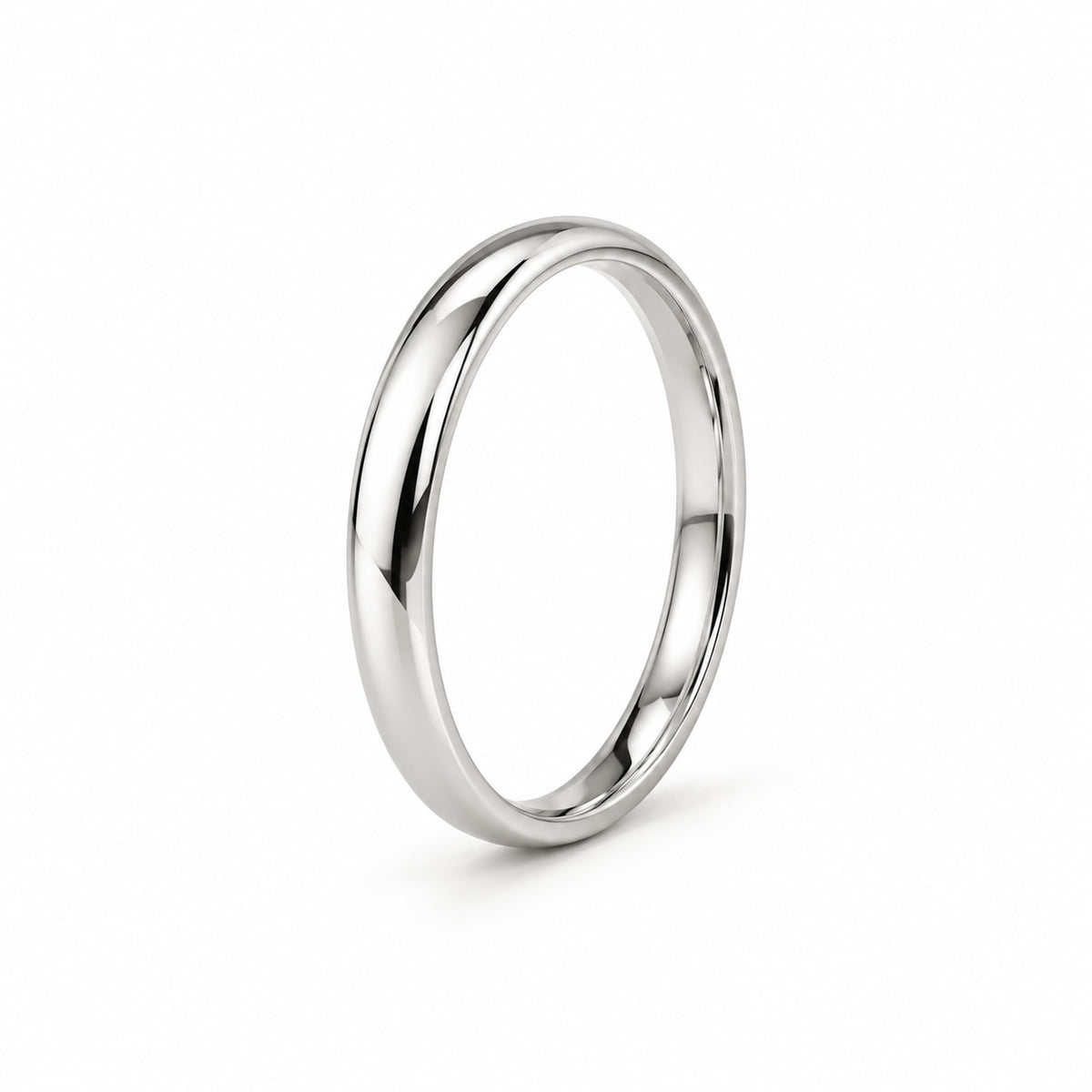 Fede Comfort liscia in platino - Gioielleria Baiardi