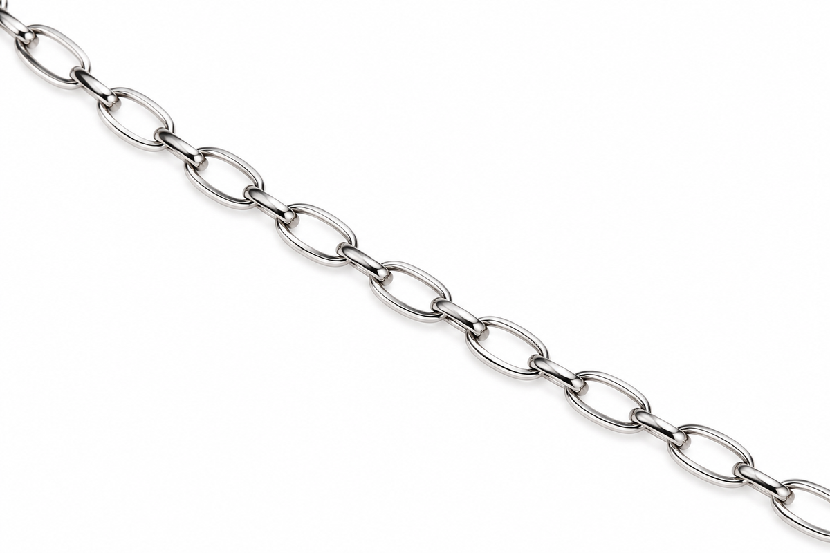 Bracciale saldato Catena Slim – Acciaio Silver