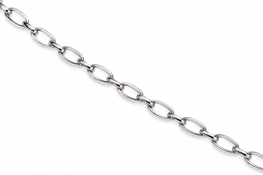Cavigliera saldata Catena Slim – Acciaio Silver