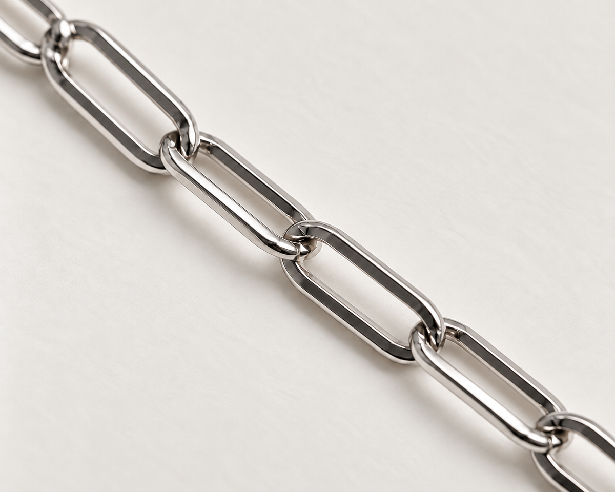 Anello saldato Maglia Larga – Acciaio Silver