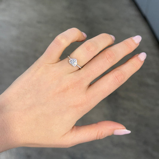 Anello Heart White collezione Rose 11/12