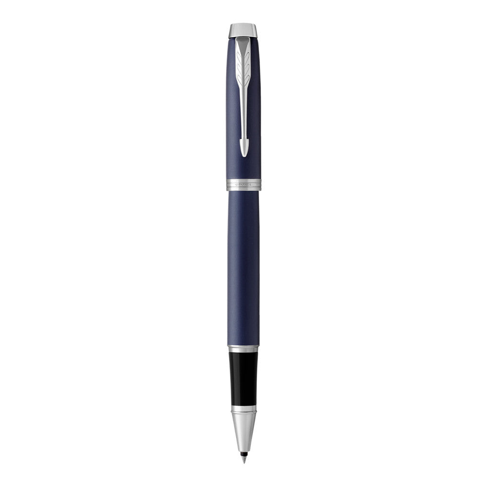 Parker IM roller lacca blu finiture cromate 1931661