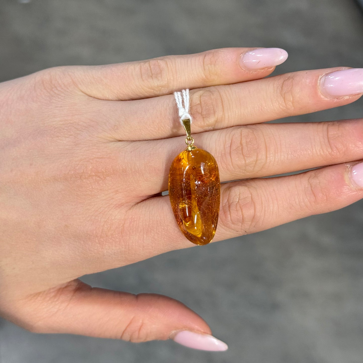 Ciondolo in Argento 925 e Ambra Naturale