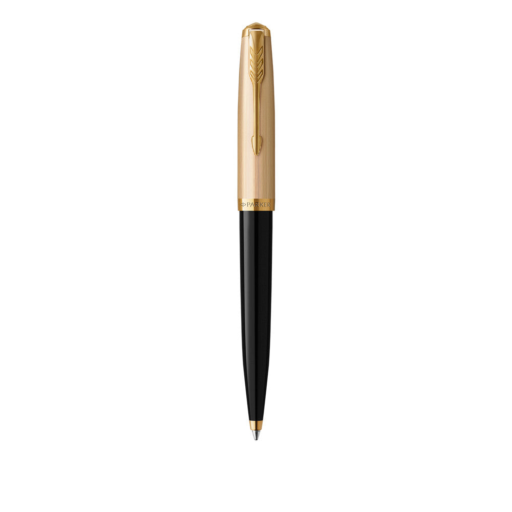 Parker 51 Deluxe penna a sfera nera finiture oro 2123513