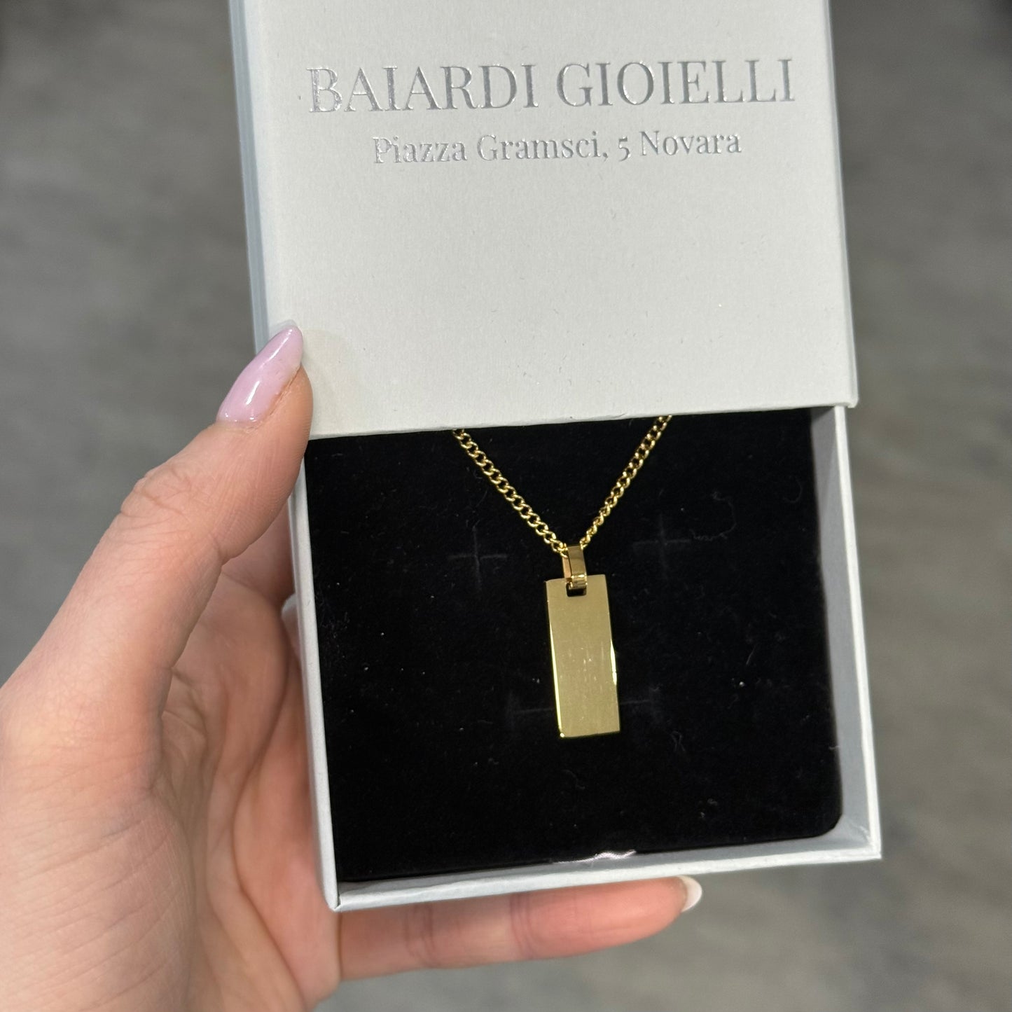 Piastrina Slim Gold PERSONALIZZABILE