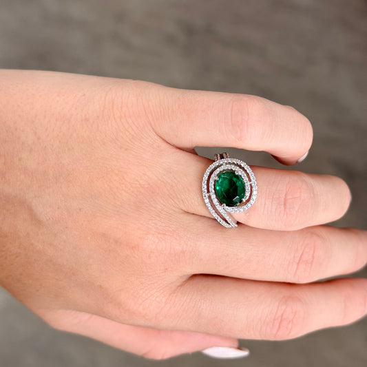 Anello vortice Verde – Gioielleria Baiardi Novara