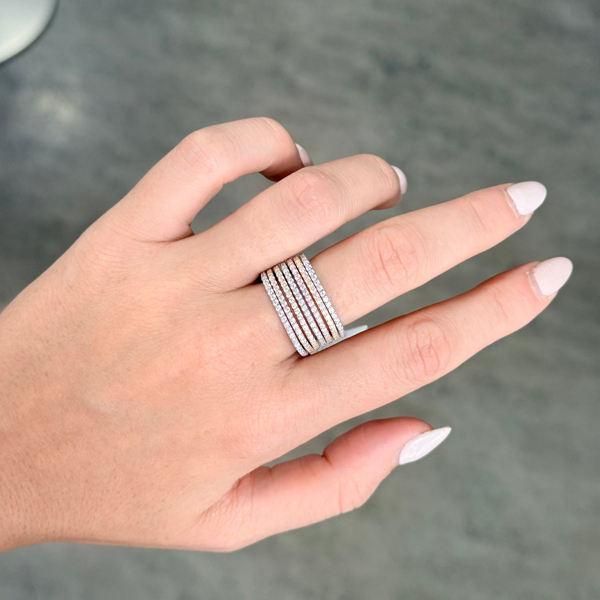 Anello 7 rings mix – Gioielleria Baiardi Novara