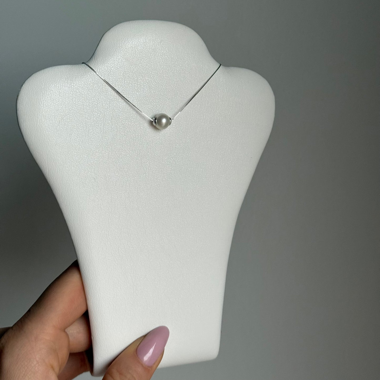 Collana Sea Drop - Oro bianco 750 e Perla acqua salata