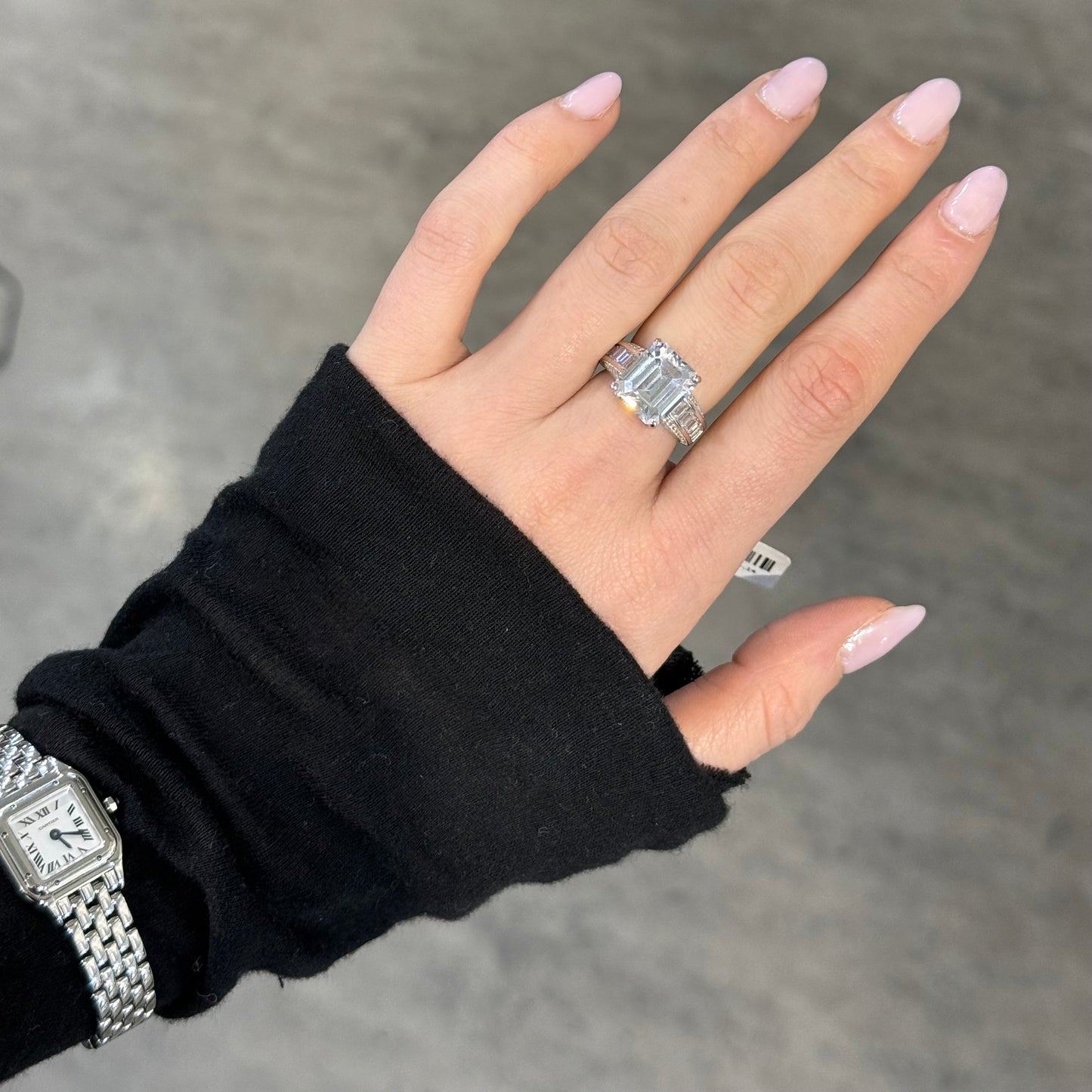 Solitario taglio smeraldo