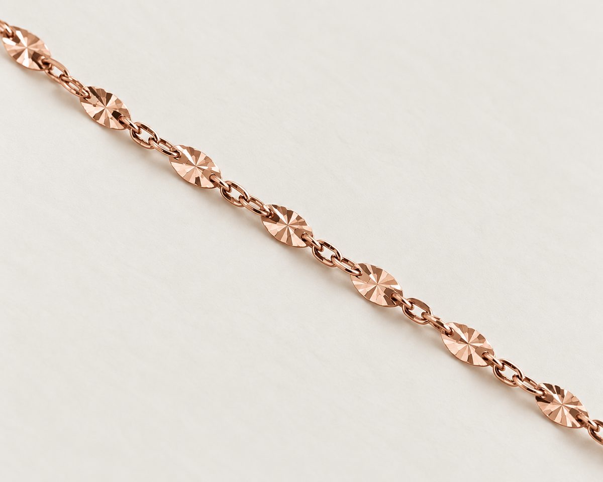 Cavigliera saldata Luce Medium – Acciaio Rose Gold