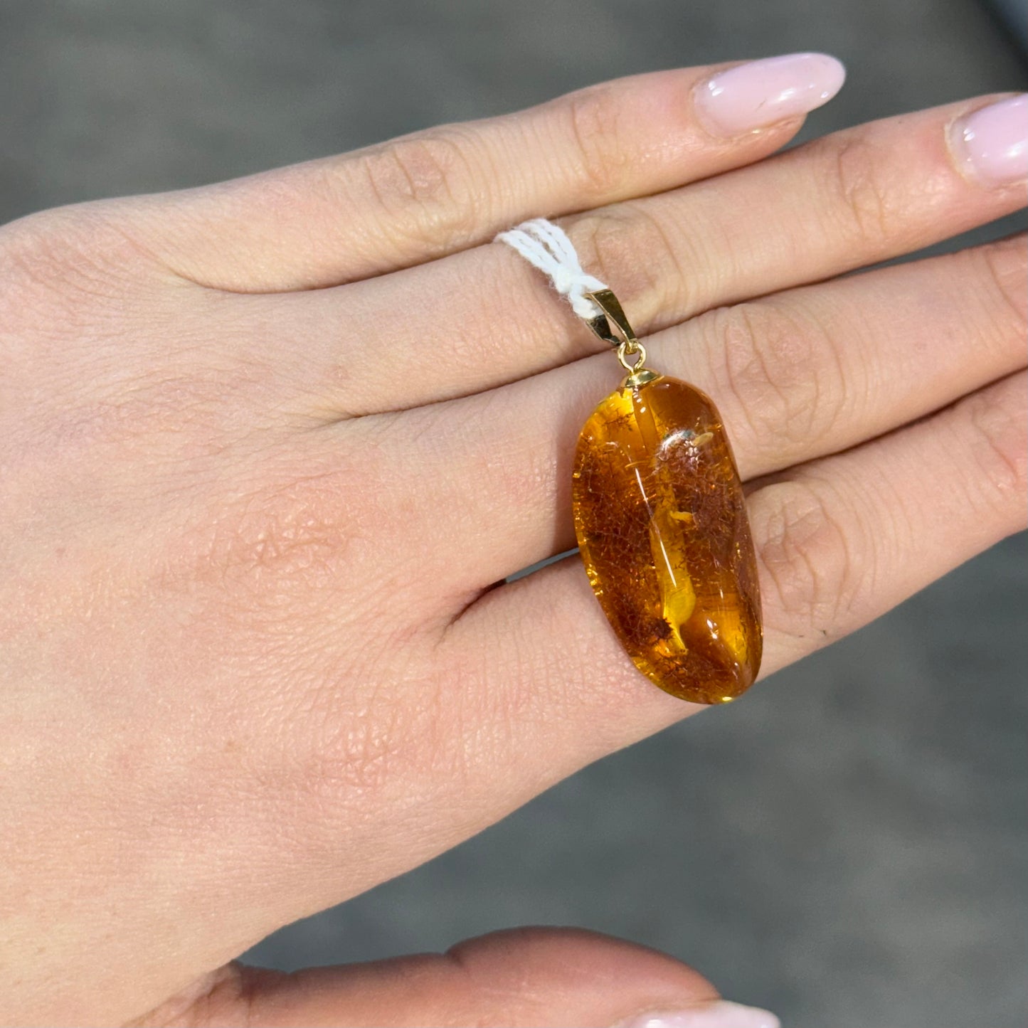 Ciondolo in Argento 925 e Ambra Naturale