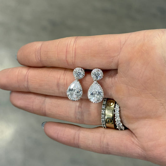 ORECCHINI BOYS TEARS HALO SILVER