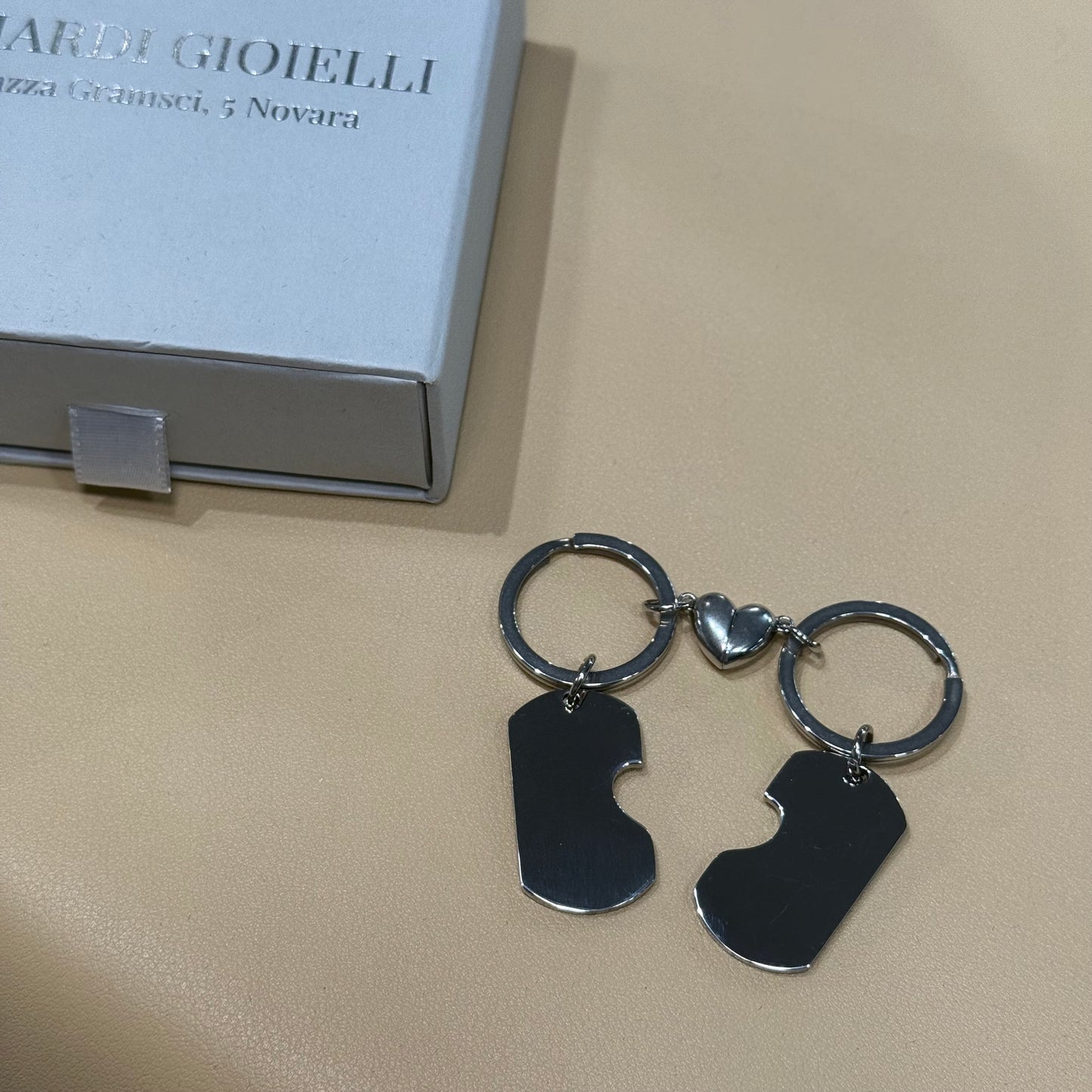 PORTACHIAVI Cuori Magnetici Personalizzabile