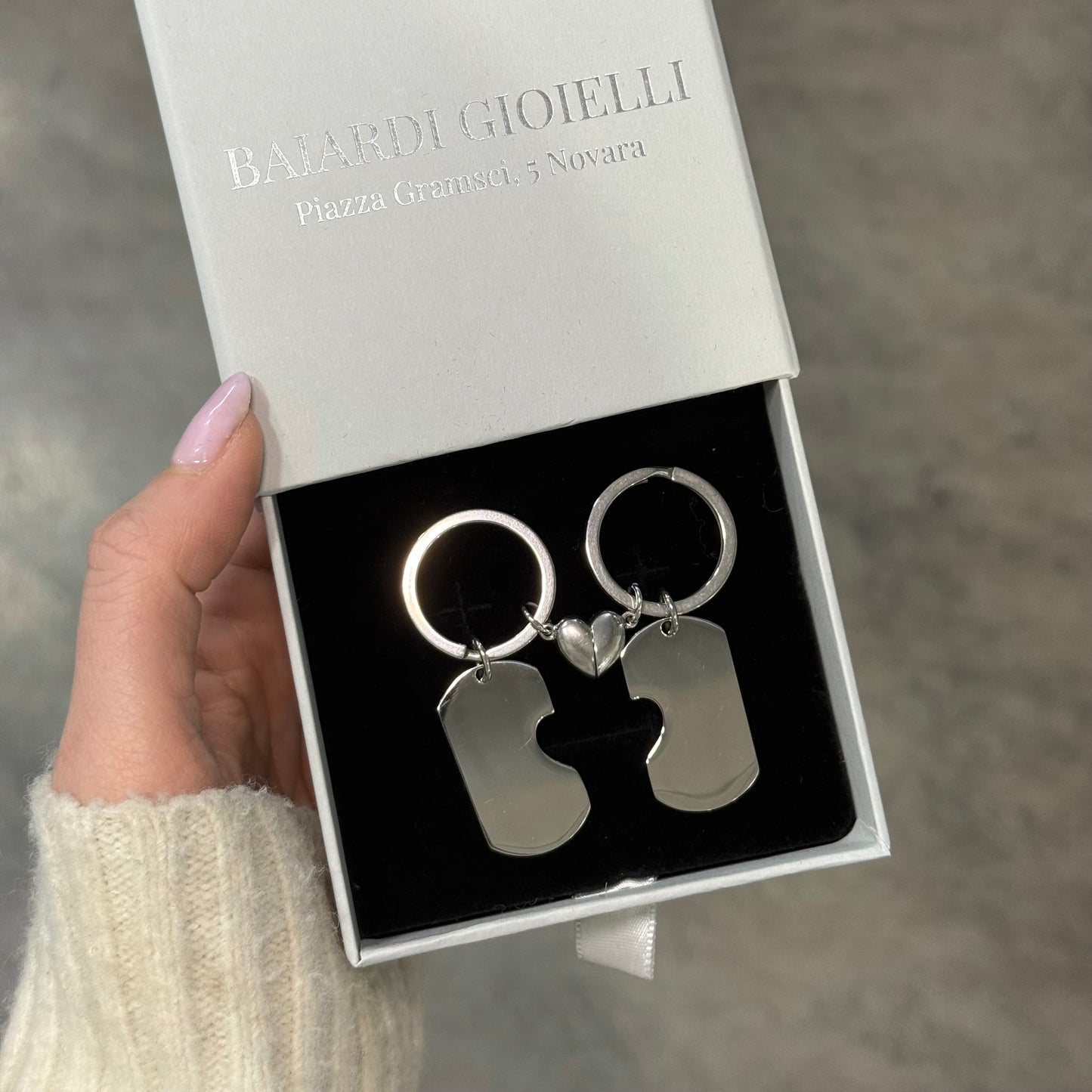 PORTACHIAVI Cuori Magnetici Personalizzabile