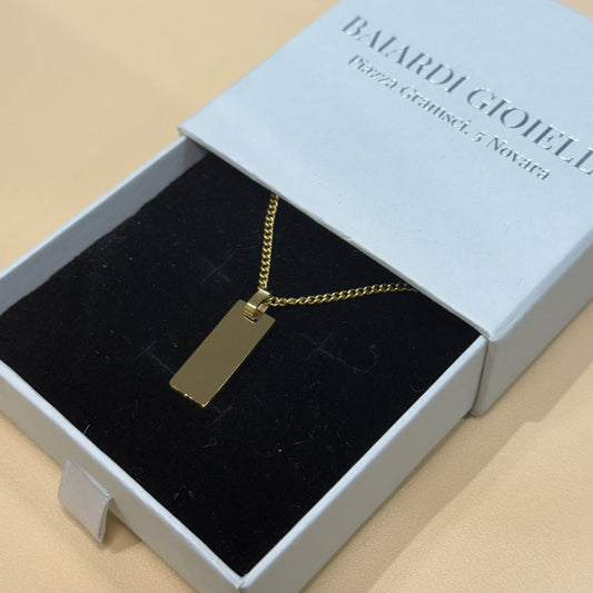 Piastrina Slim Gold PERSONALIZZABILE