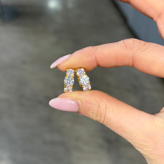 Orecchini hoops trilogy gold