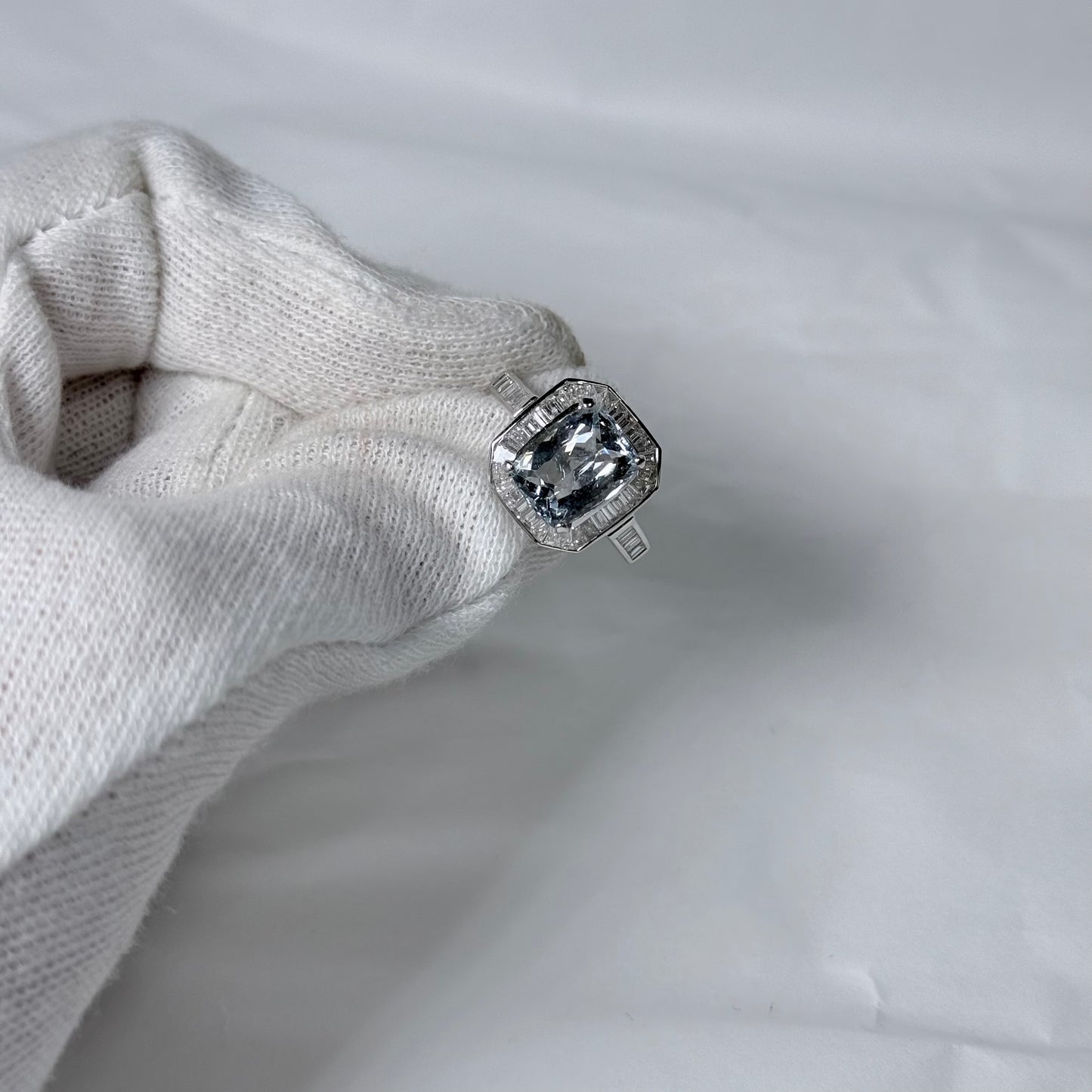 Anello Azzurra - Acquamarina e diamanti
