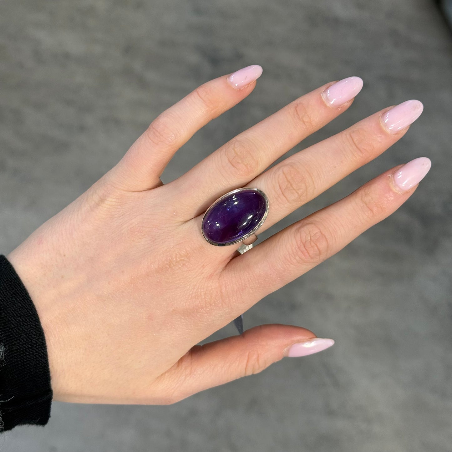 Anello Argento e Ametista Naturale