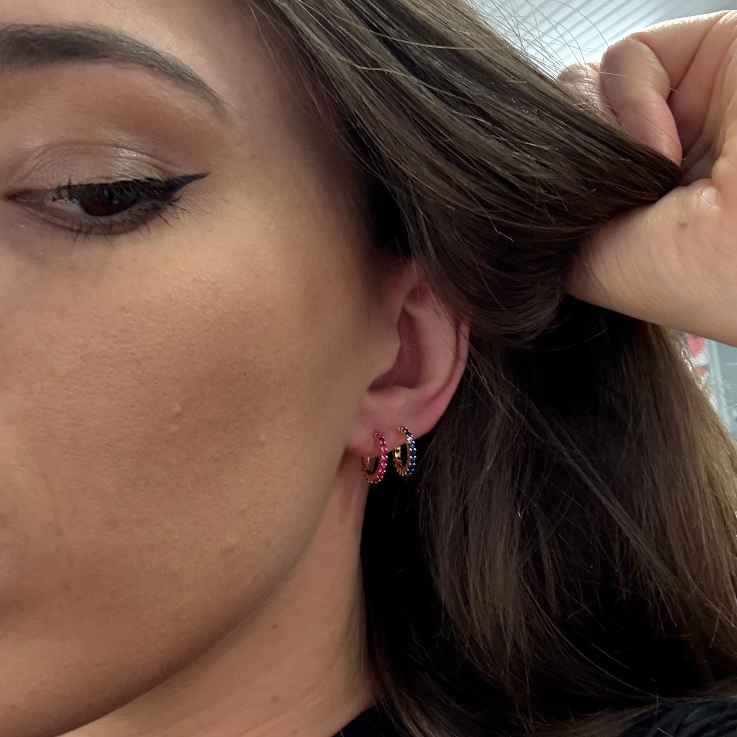 RAINBOW GOLDEN HOOPS