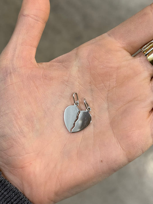 CIONDOLO CUORE DA SPEZZARE BABY personalizzabile