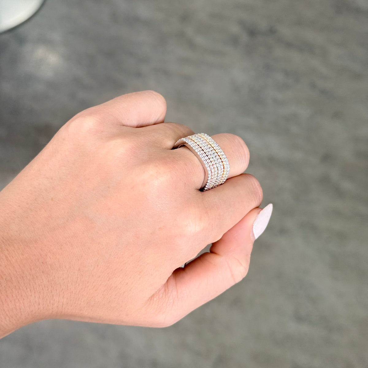 Anello 7 rings mix – Gioielleria Baiardi Novara – foto 2