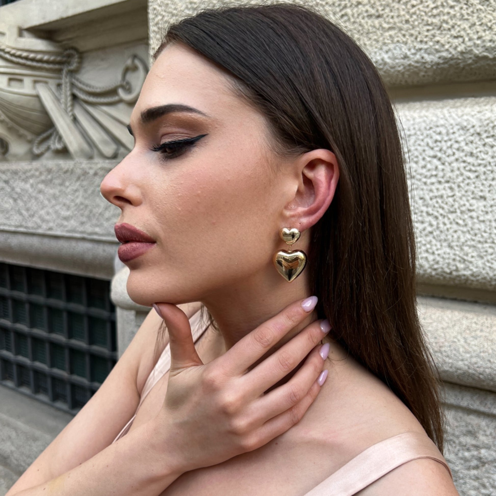 BOLD HEART DOPPIO BAAIA JEWELS ORECCHINI