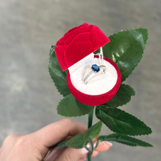 Anello Oval blue collezione Rose 7/12