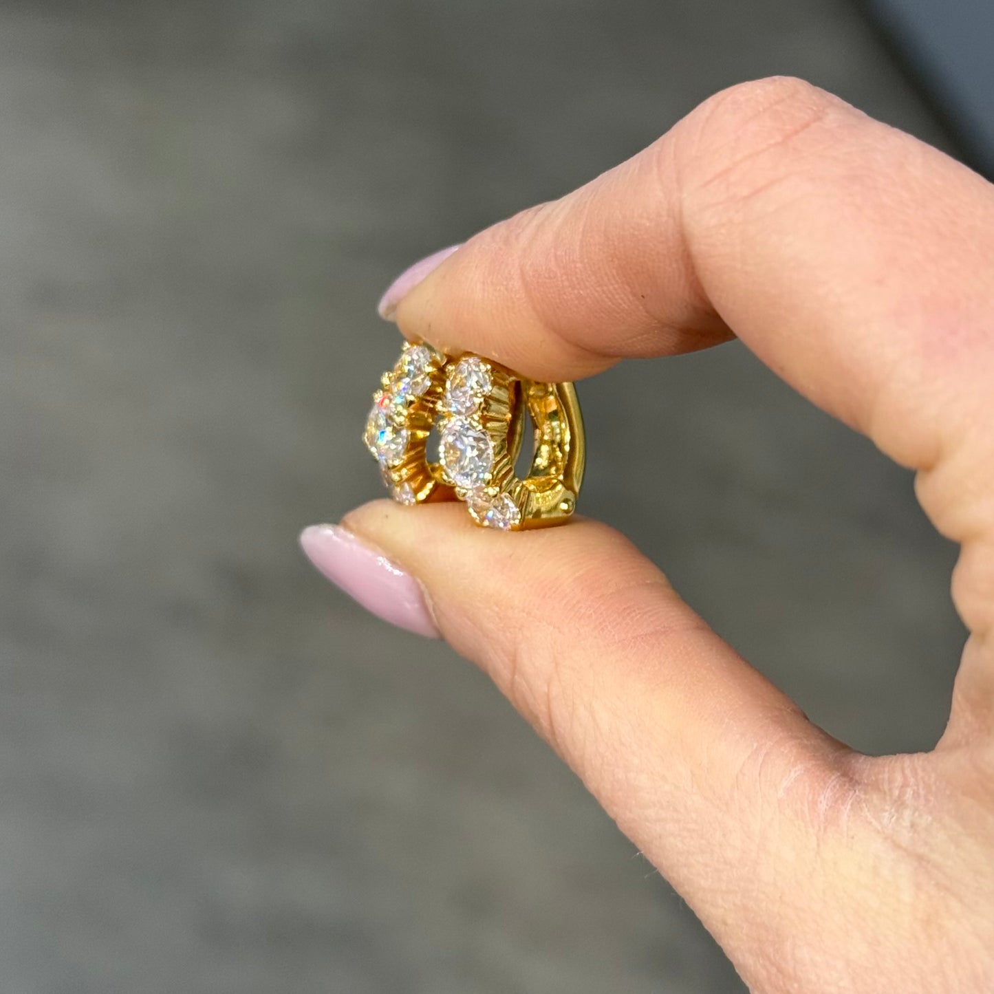 Orecchini hoops trilogy gold