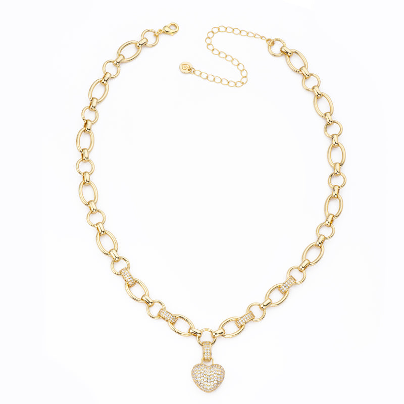 Collana Shiny Heart Dorata Barbieri