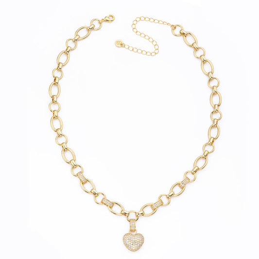 Collana Shiny Heart Dorata Barbieri