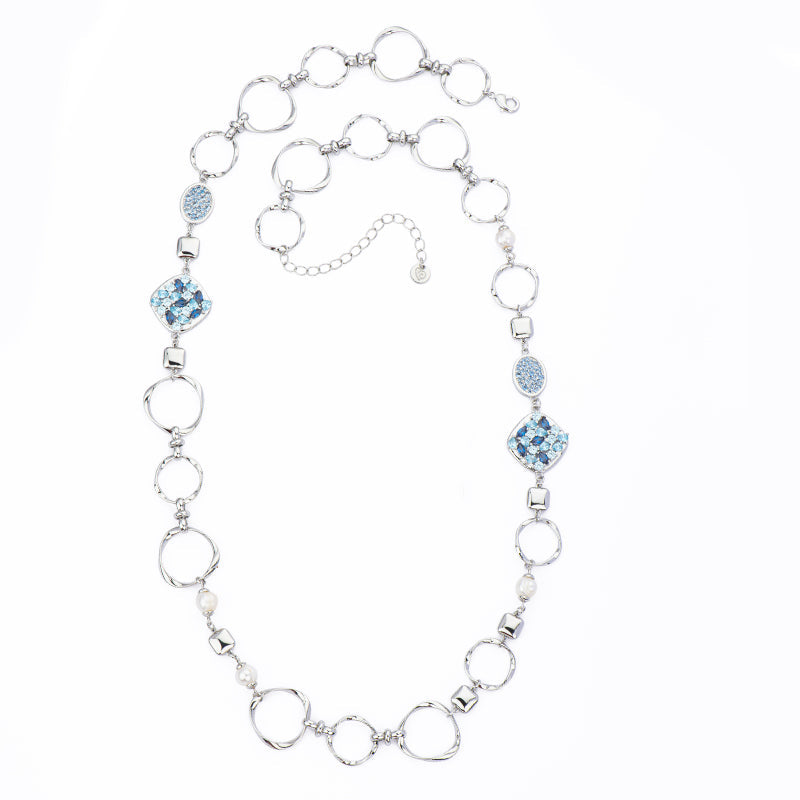 Collana Odissey Lunga Rodiata Barbieri
