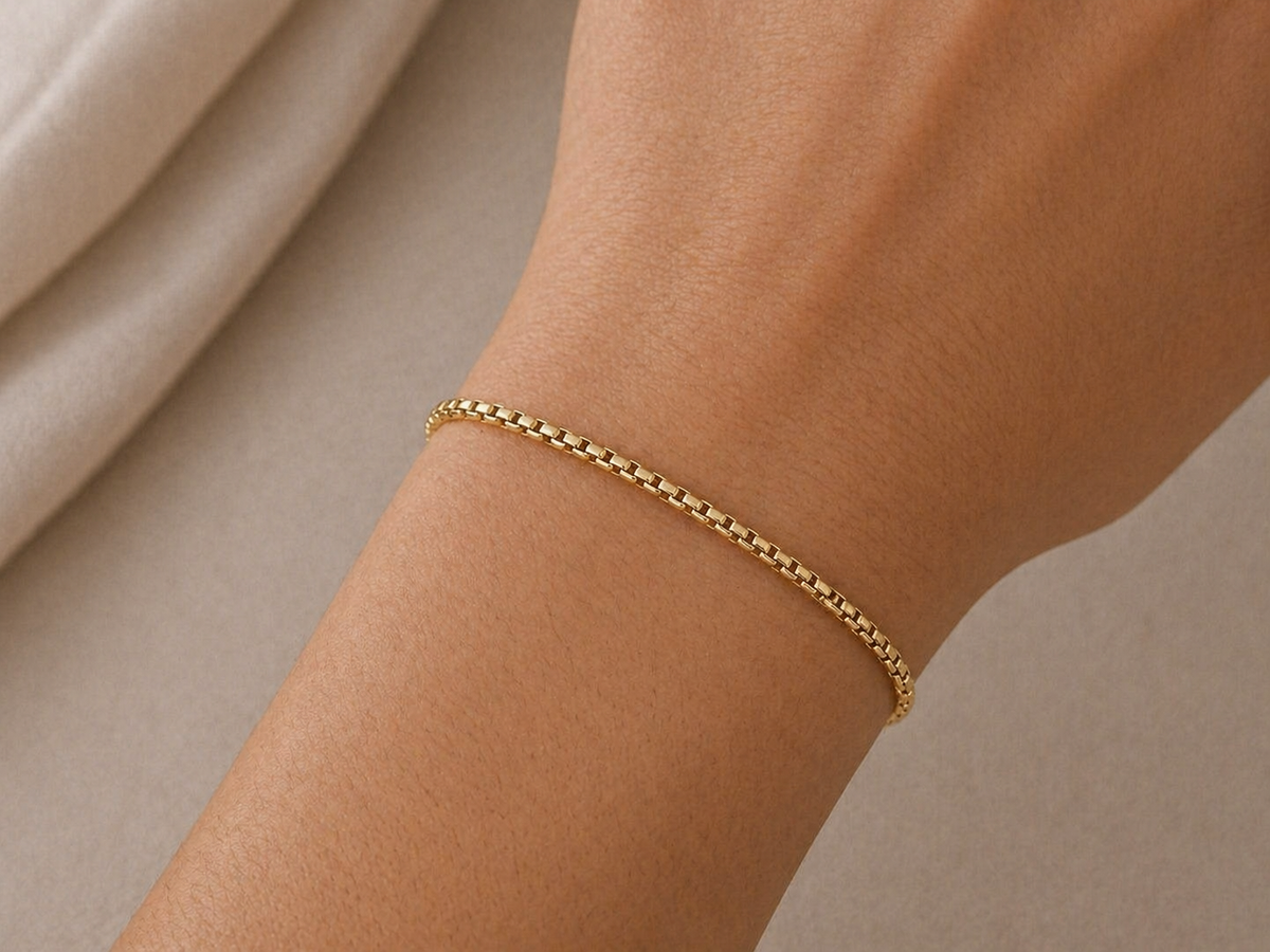 Bracciale saldato Forzatina – Acciaio Gold – Gioielleria Baiardi Novara
