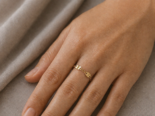 Anello Saldato - Luce Acciaio Gold