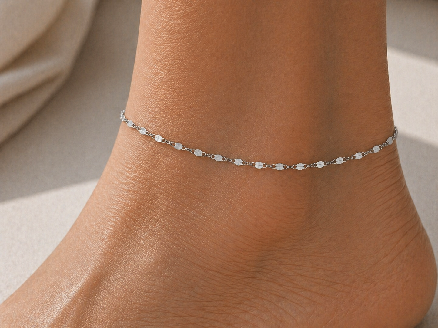 Cavigliera saldata - Luce Acciaio Silver