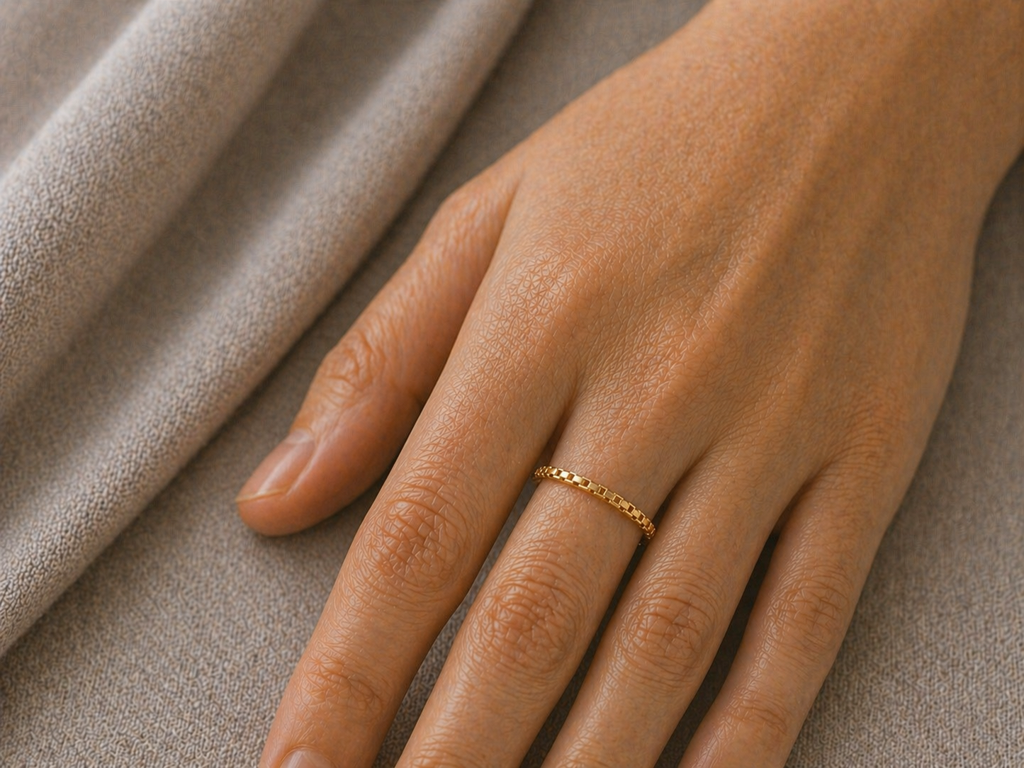Anello Saldato - Veneziana Oro 18kt Giallo