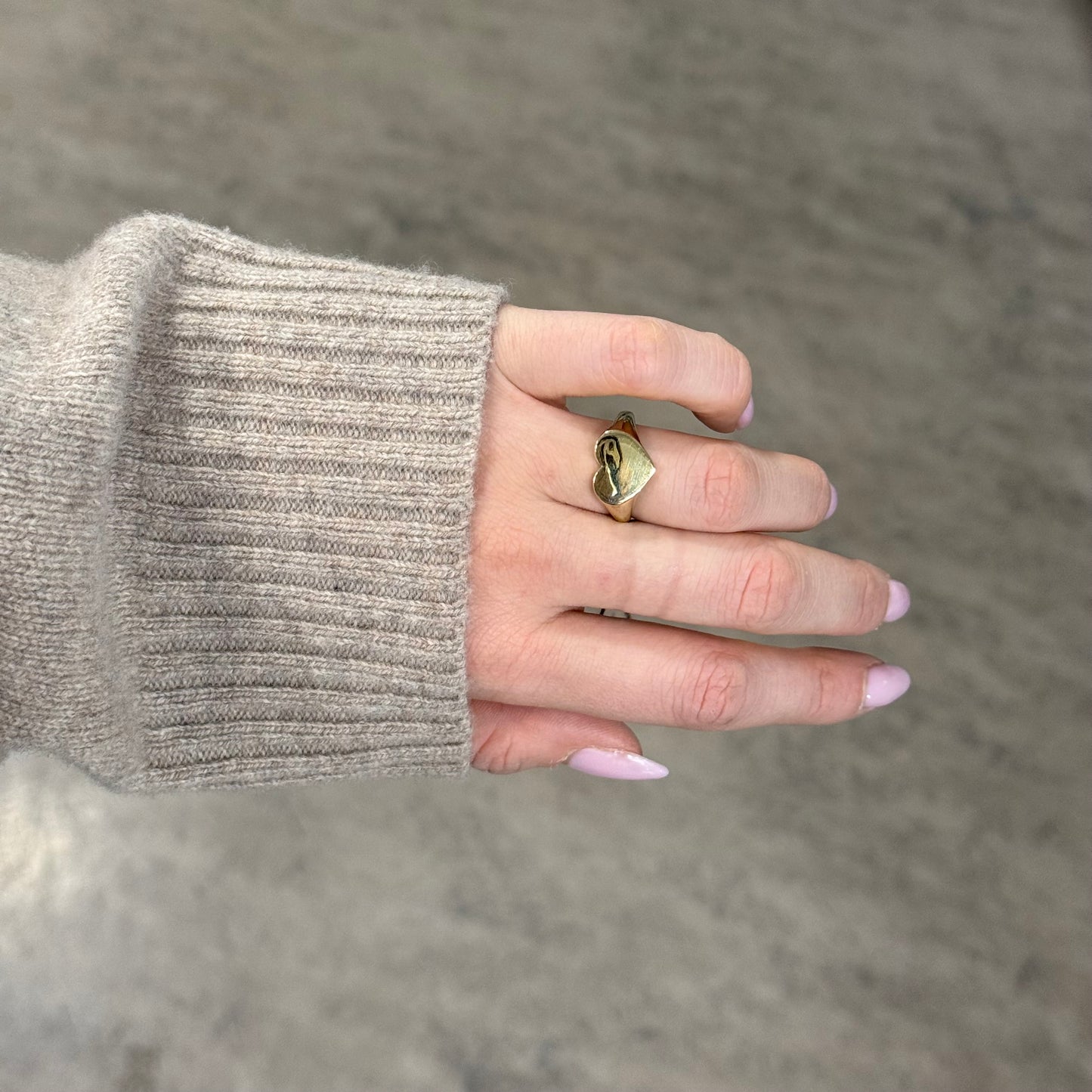 Anello cuore Personalizzabile Gold