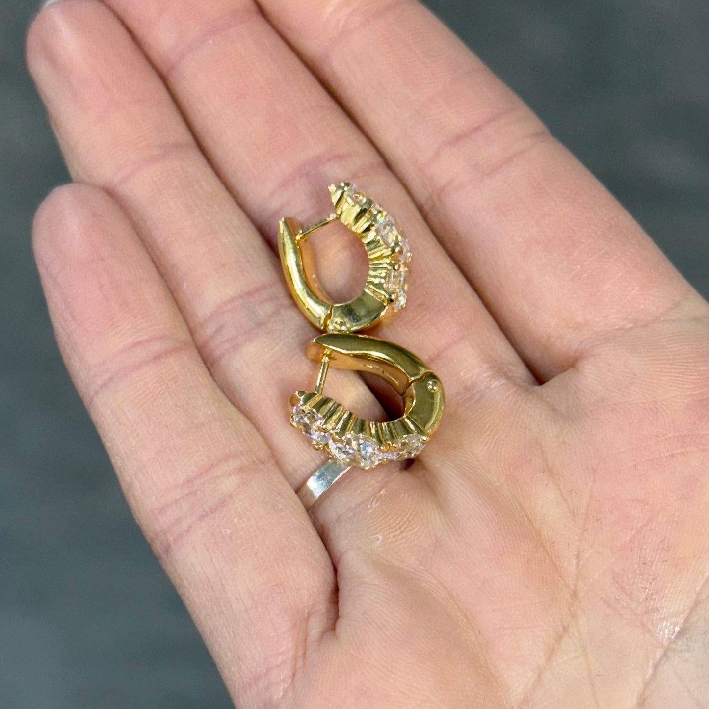 Orecchini hoops trilogy gold