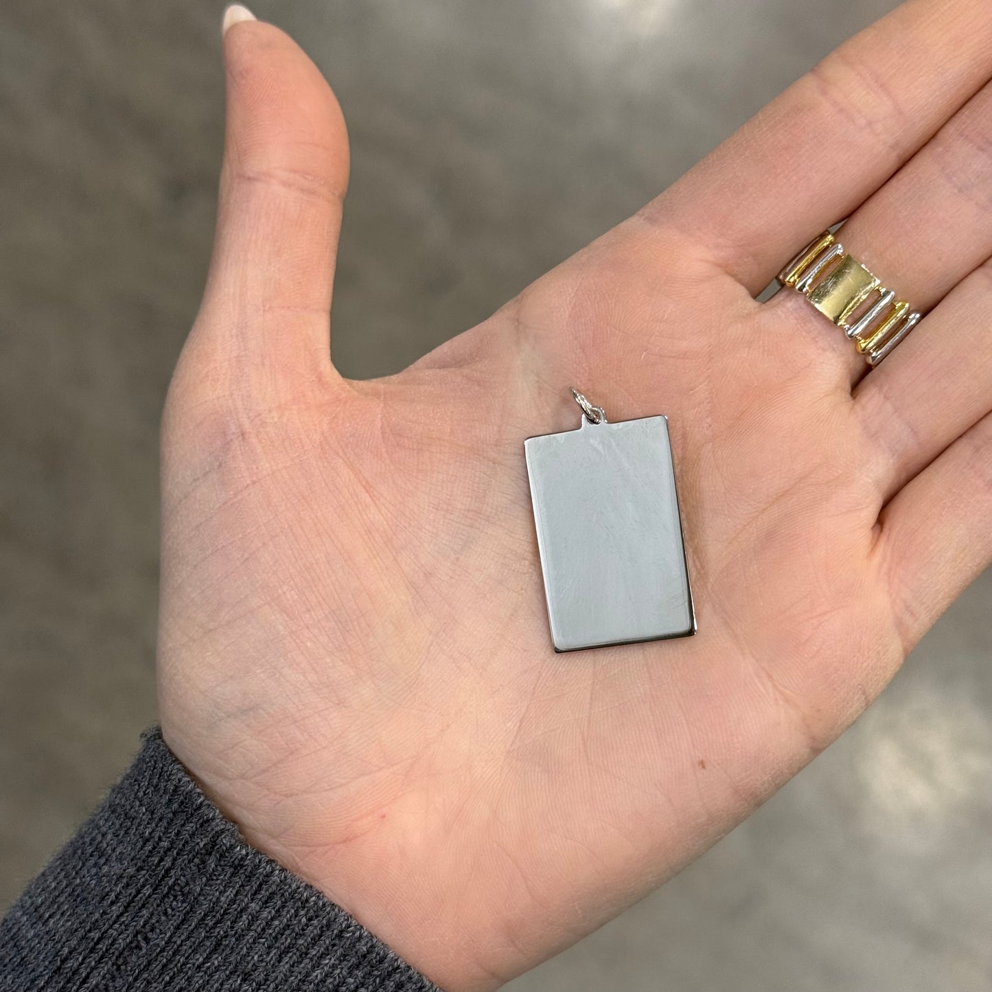 CIONDOLO RETTANGOLARE BIG personalizzabile