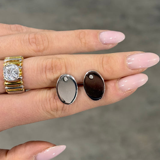 GEMELLI OVALI ZIRCONE personalizzabili