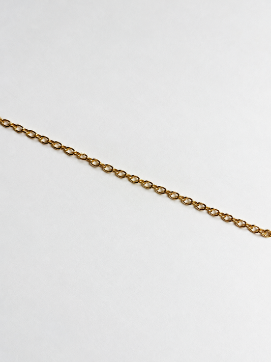 Cavigliera saldata Catena Simple – Acciaio Gold