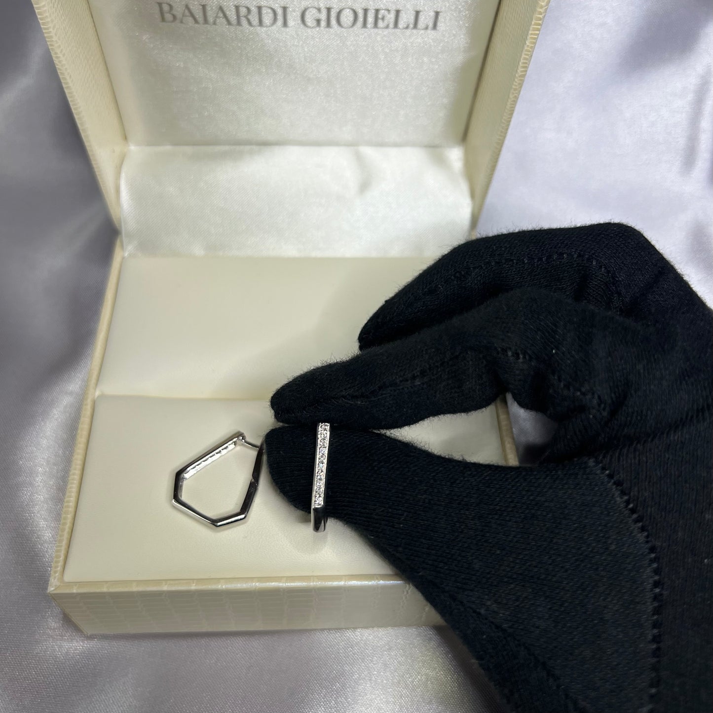 Orecchini geometrici diamanti